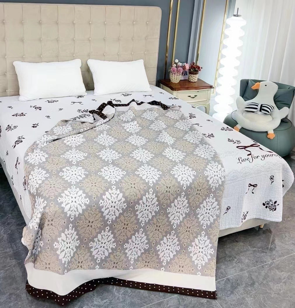 Thick Six-Layer Cotton Towel Blanket for Summer
